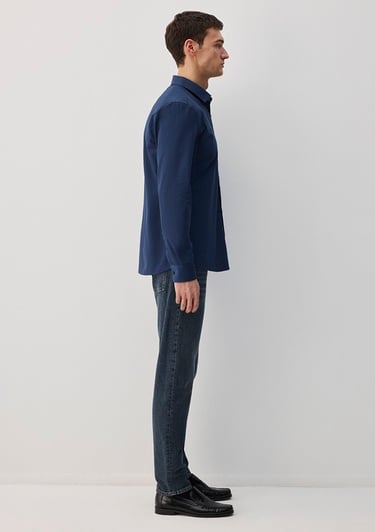  Mavi Kolay Ütülenebilir Lacivert Gömlek Slim Fit / Dar Kesim 0211571-70490