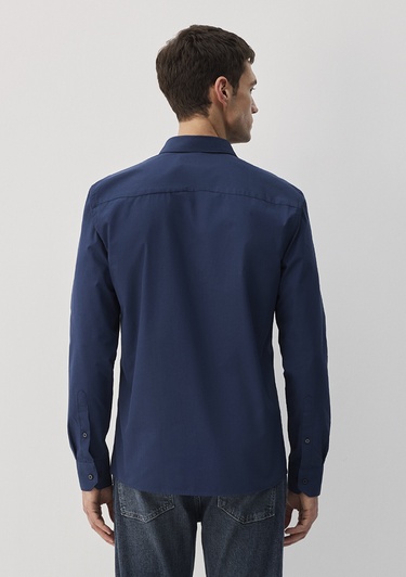  Mavi Kolay Ütülenebilir Lacivert Gömlek Slim Fit / Dar Kesim 0211571-70490