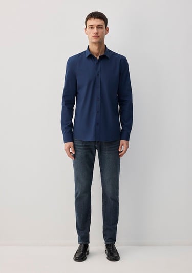  Mavi Kolay Ütülenebilir Lacivert Gömlek Slim Fit / Dar Kesim 0211571-70490