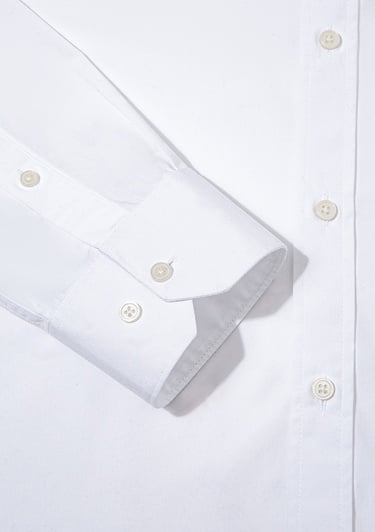  Mavi Kolay Ütülenebilir Beyaz Gömlek Slim Fit / Dar Kesim 0211571-620