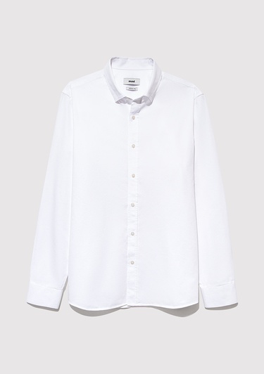  Mavi Kolay Ütülenebilir Beyaz Gömlek Slim Fit / Dar Kesim 0211571-620