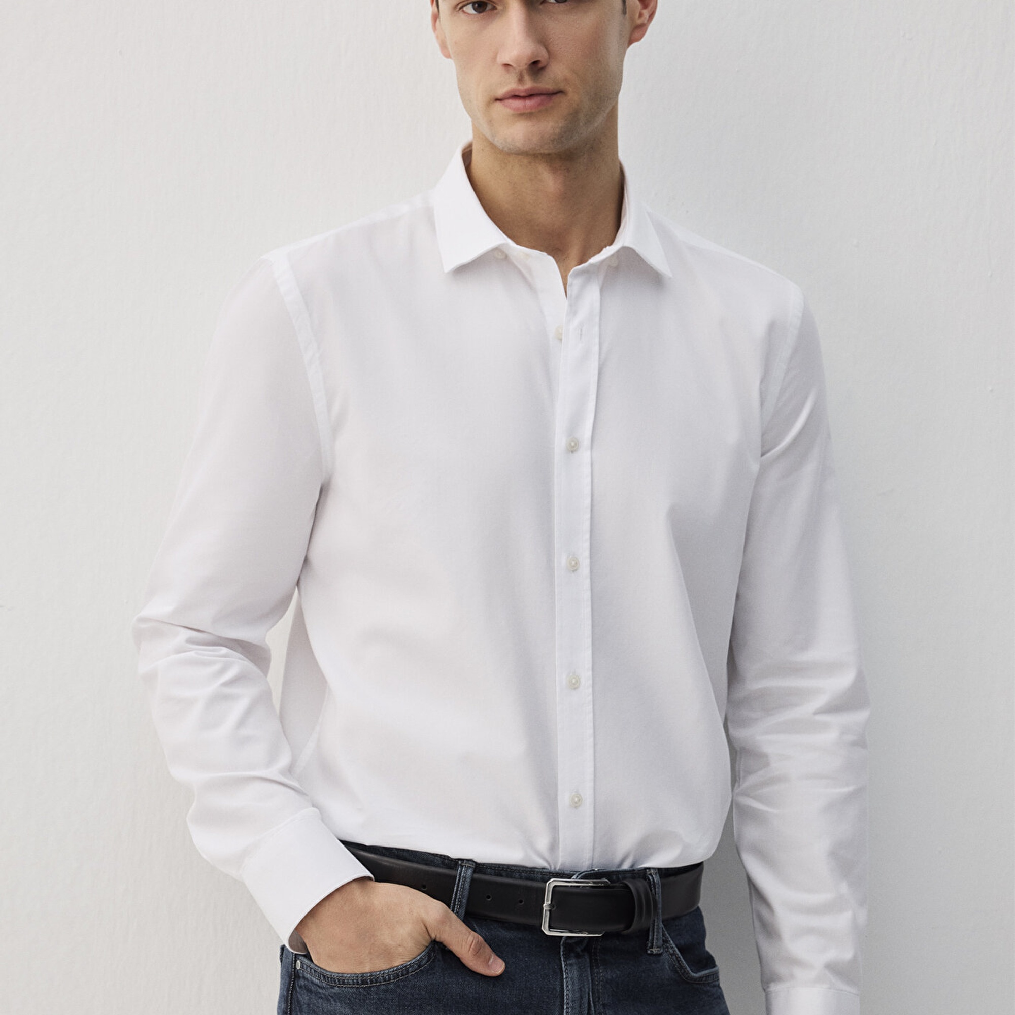 Mavi Tencel TM Beyaz Gömlek Slim Fit / Dar Kesim 0211573-620