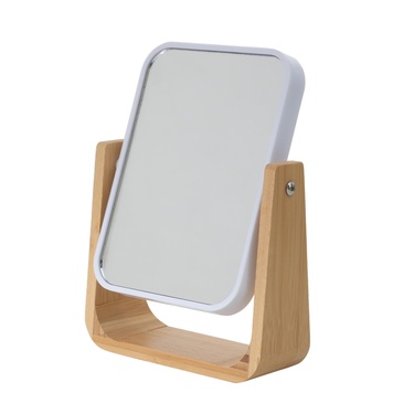  BOHO BAMBU BÜYÜTEÇLİ AYNA BEYAZ 16X5,8X21,8