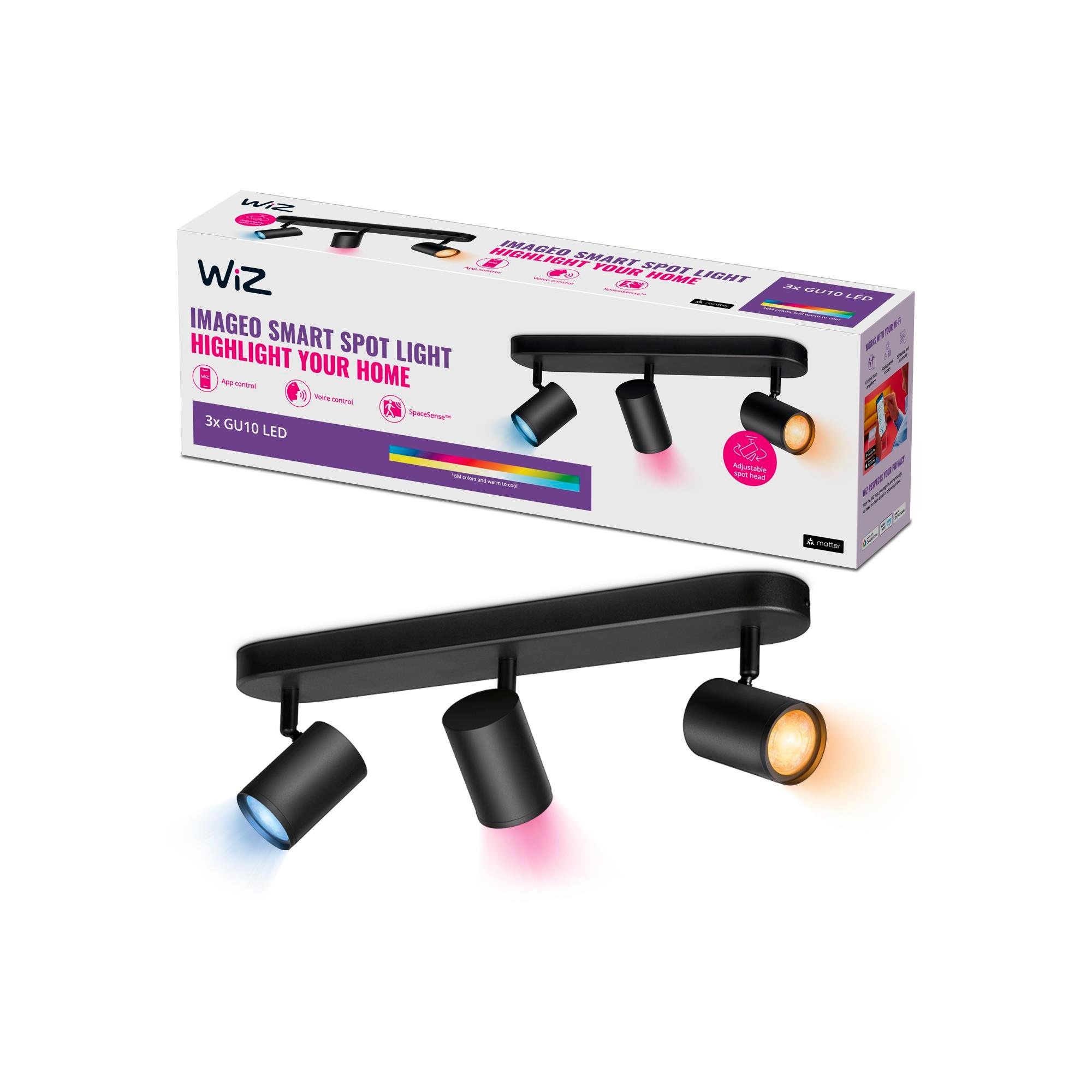WiZ Imageo 3'lü Spot Akıllı Tavan Lambası