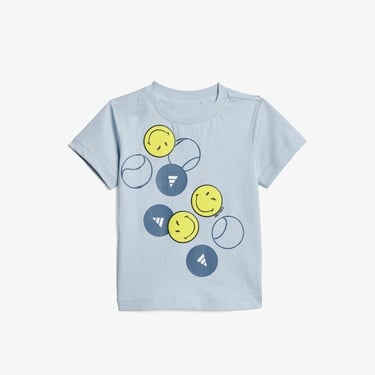  adidas Tennis Çocuk Mavi Şort Takım