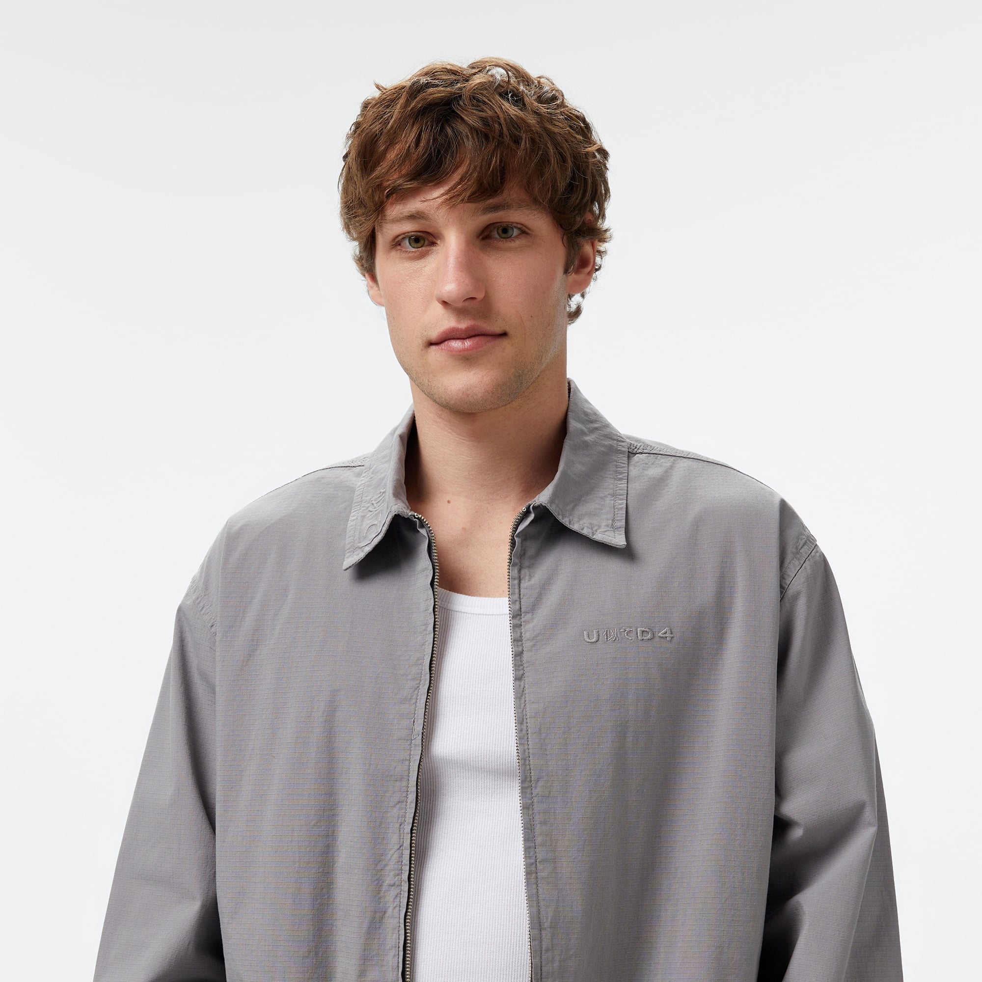 UNITED4 Oversize Erkek Gri Ceket