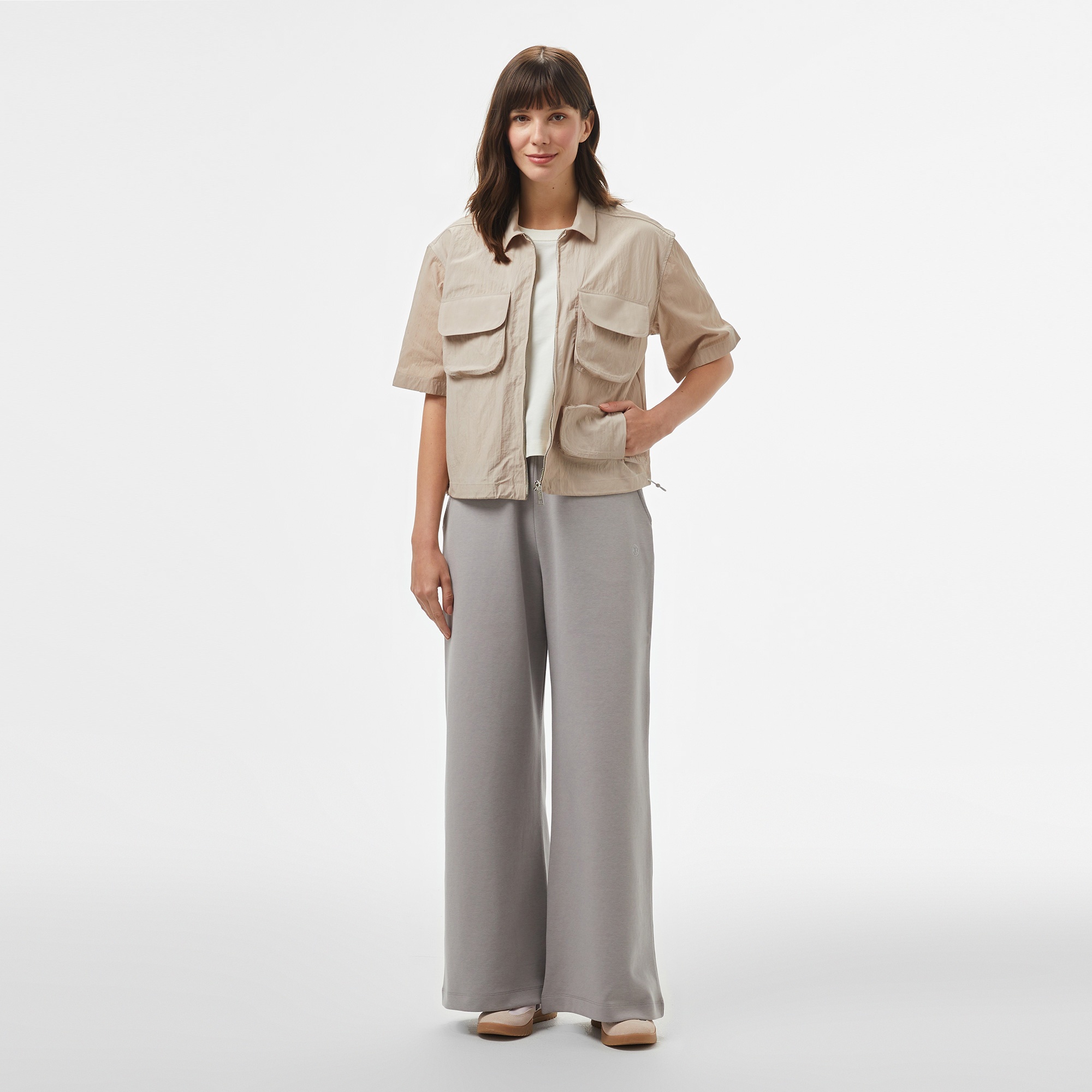 UNITED4 Kadın Gri Gömlek