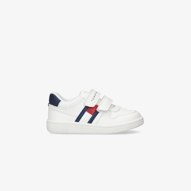  Tommy Hilfiger Flag Velcro Bebek Beyaz Spor Ayakkabı