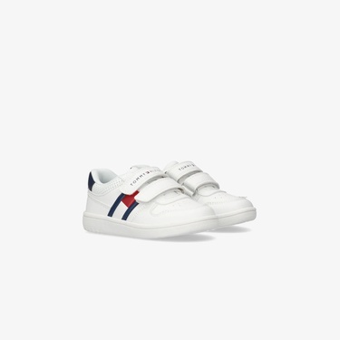  Tommy Hilfiger Flag Velcro Bebek Beyaz Spor Ayakkabı