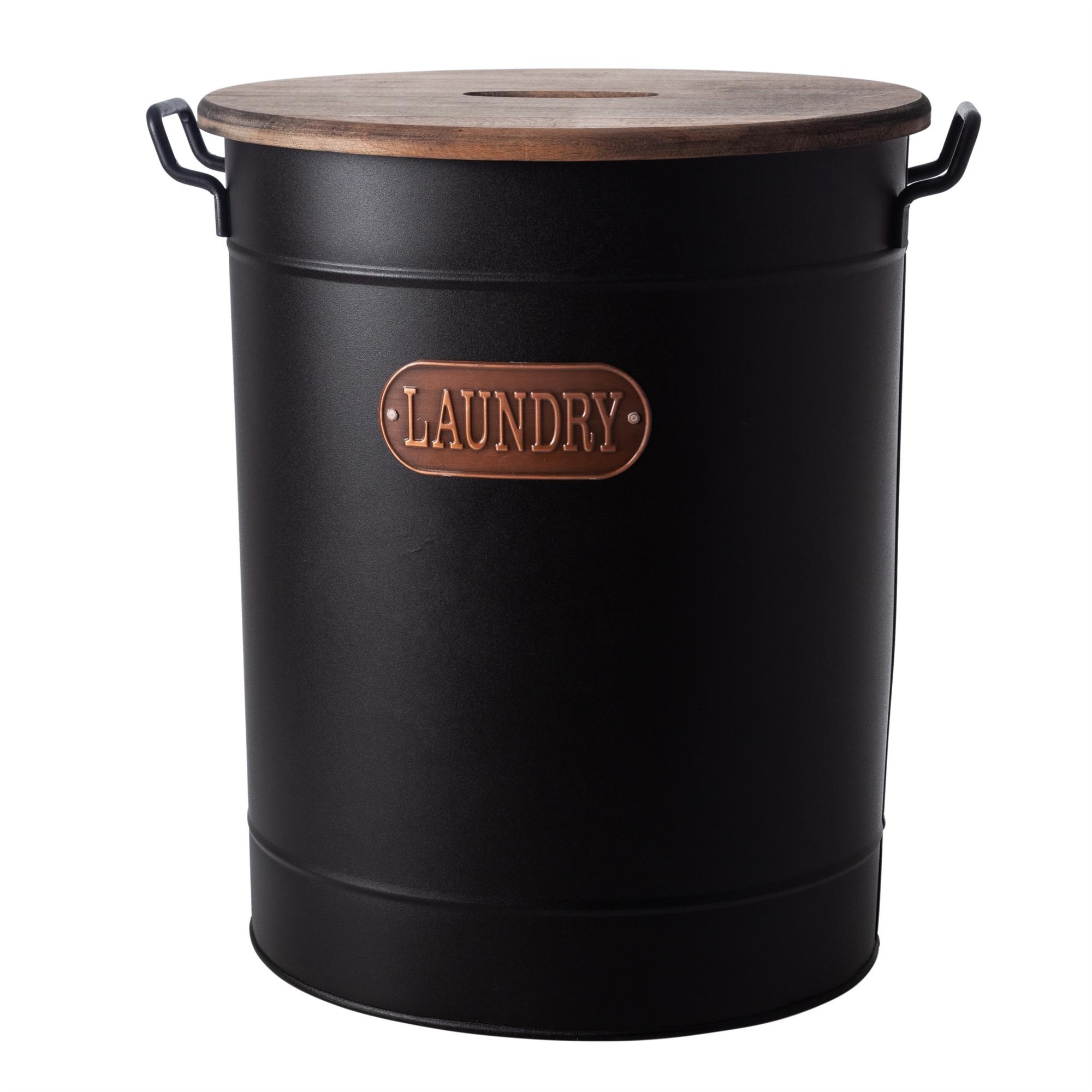 METAL ÇAMAŞIR SEPETİ 43X34X55