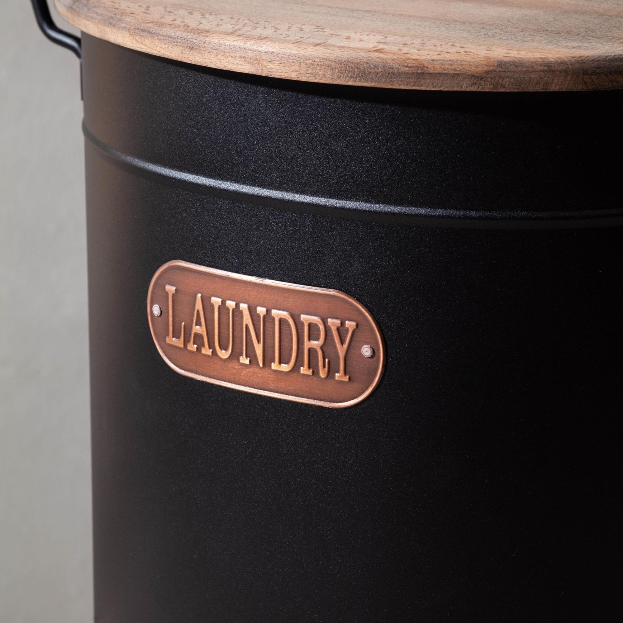 METAL ÇAMAŞIR SEPETİ 43X34X55