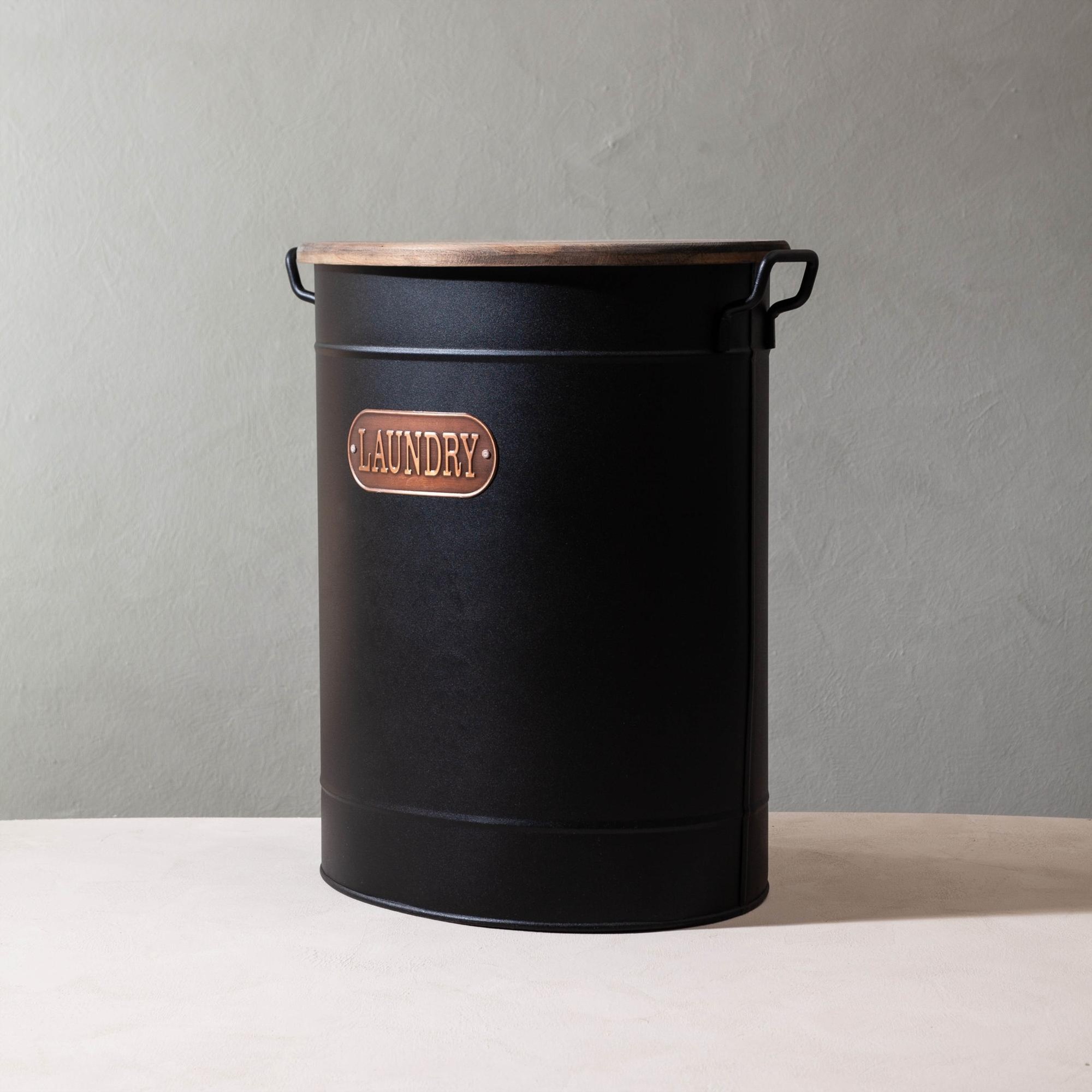 METAL ÇAMAŞIR SEPETİ 43X34X55