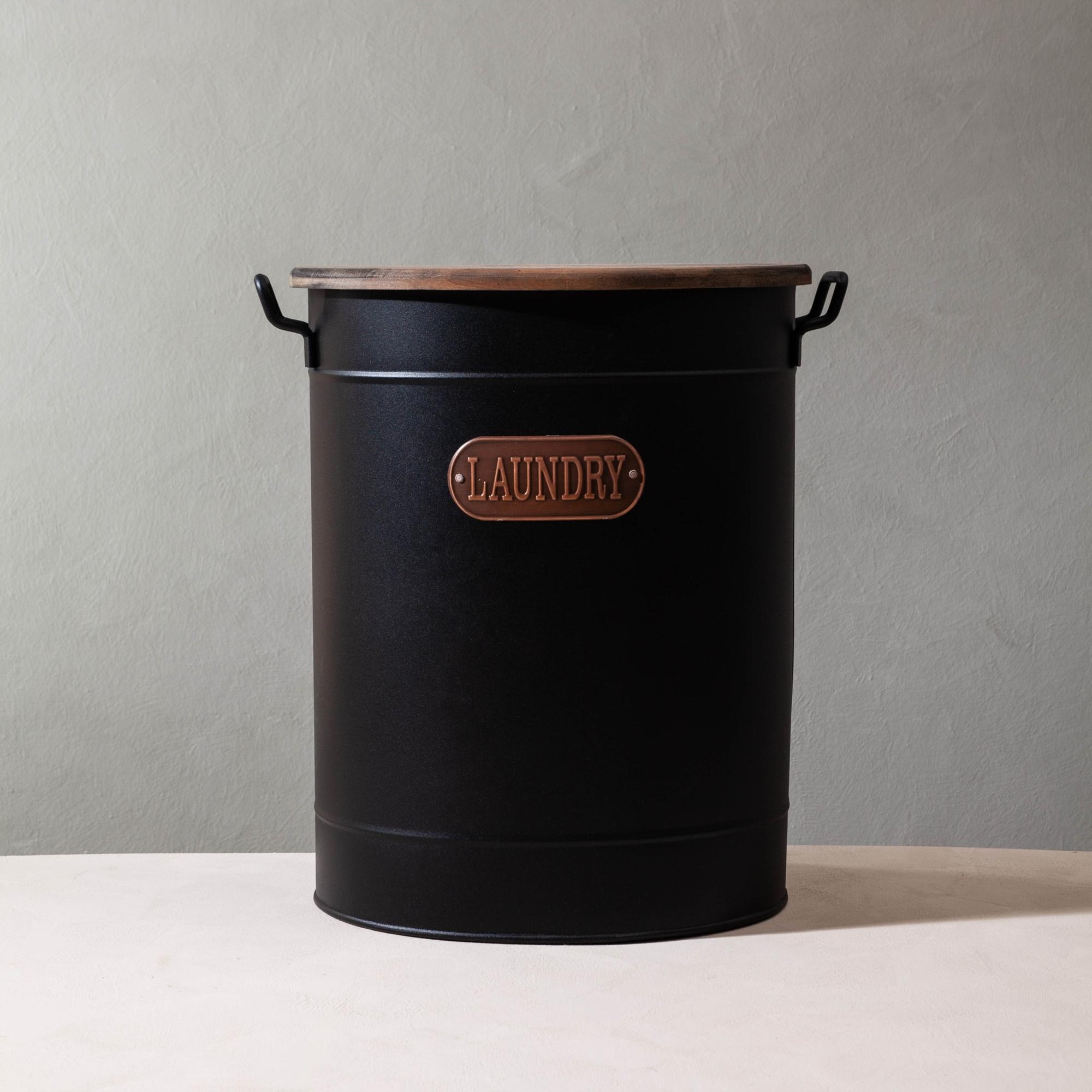 METAL ÇAMAŞIR SEPETİ 43X34X55