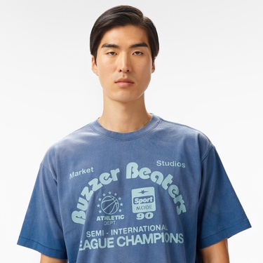  The Market 'Buzzer Beaters' Erkek Mavi T-Shirt