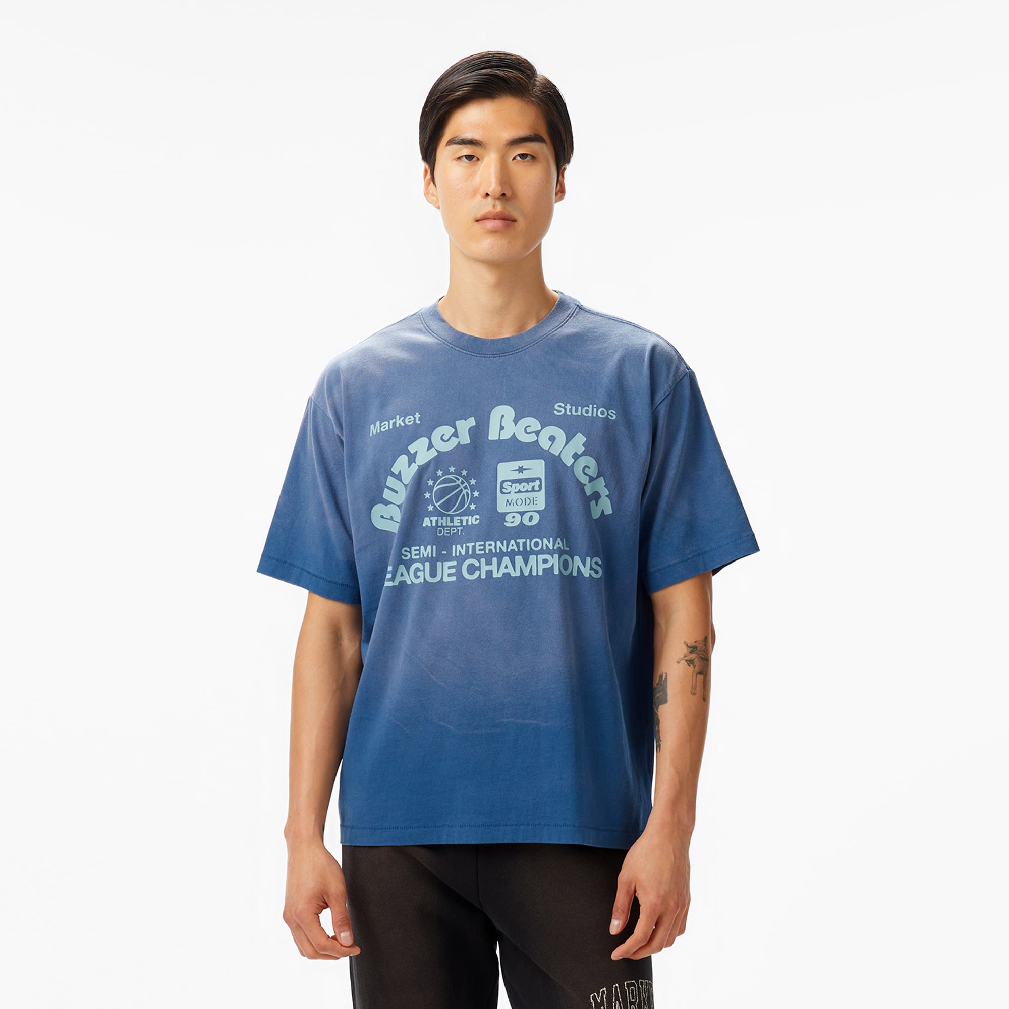  The Market 'Buzzer Beaters' Erkek Mavi T-Shirt