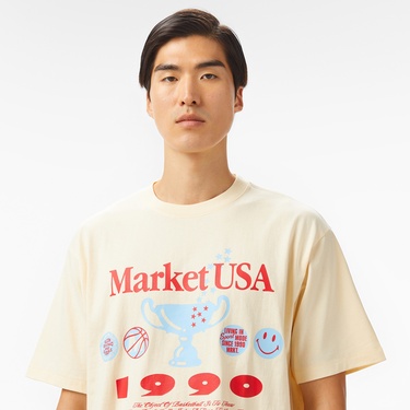  The Market USA 1990 Unisex Krem T-Shirt