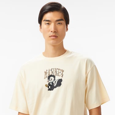  The Market 'Smiley Quiet Cabin' Erkek Krem T-Shirt