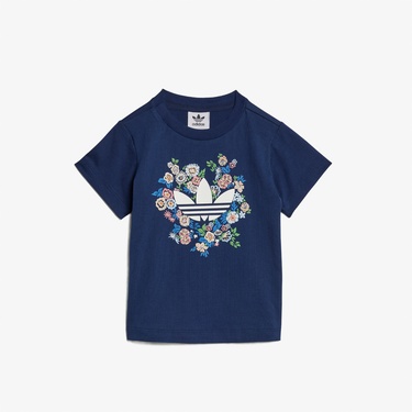  adidas Originals Flowers Çocuk Mavi Şort Takım