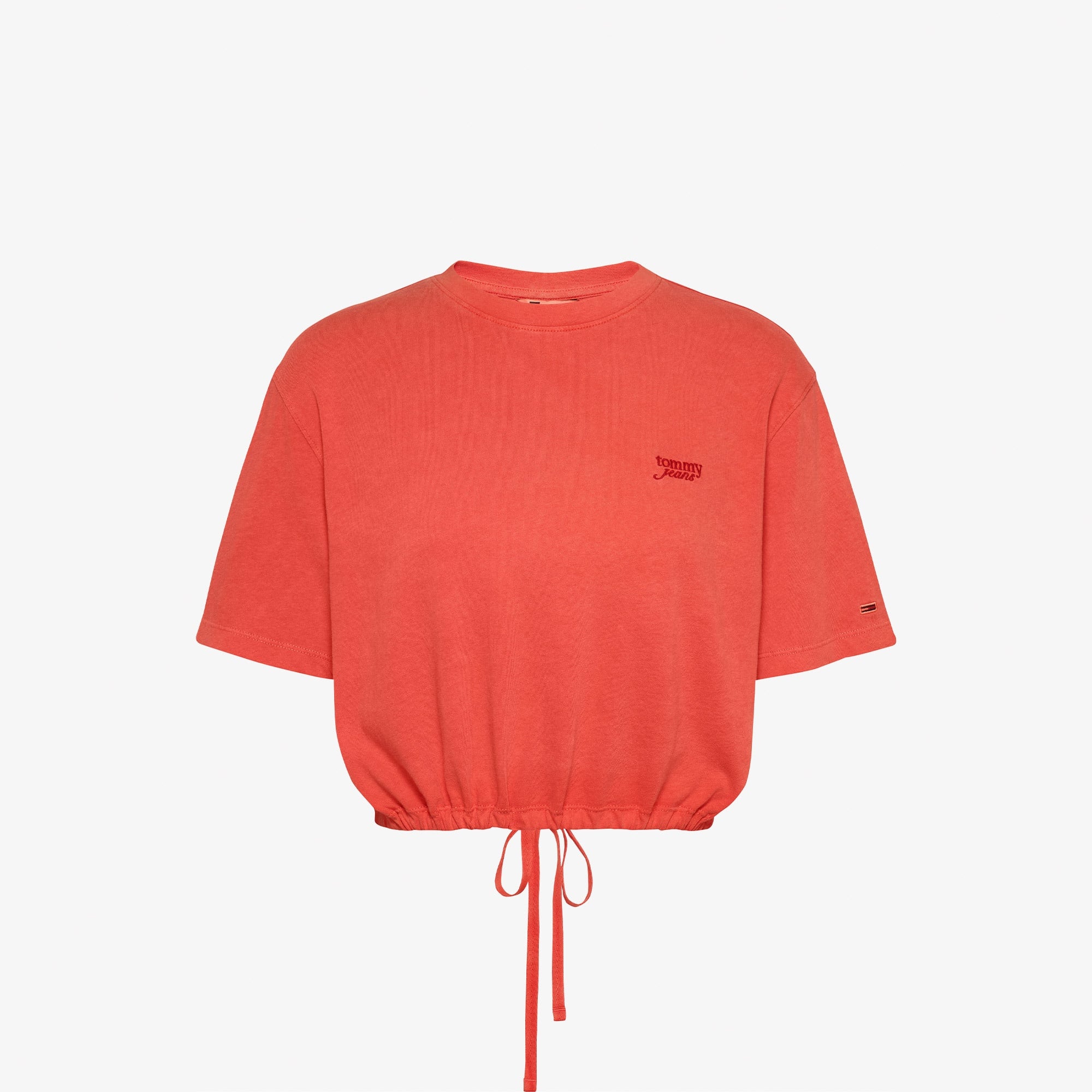 Tommy Jeans Cropped Gmd Script Open Back Kadın Turuncu T-Shirt