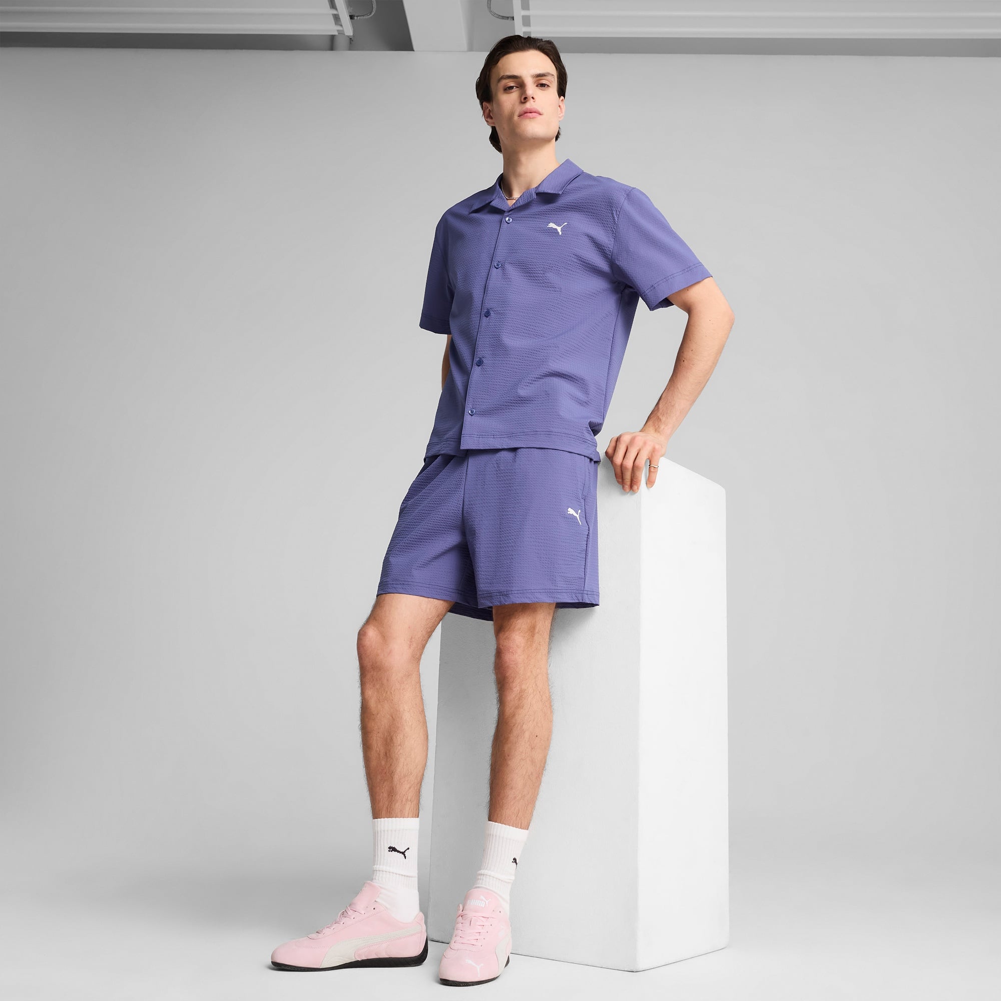 Puma Wardrobe Ess Relaxed Erkek Mavi Gömlek