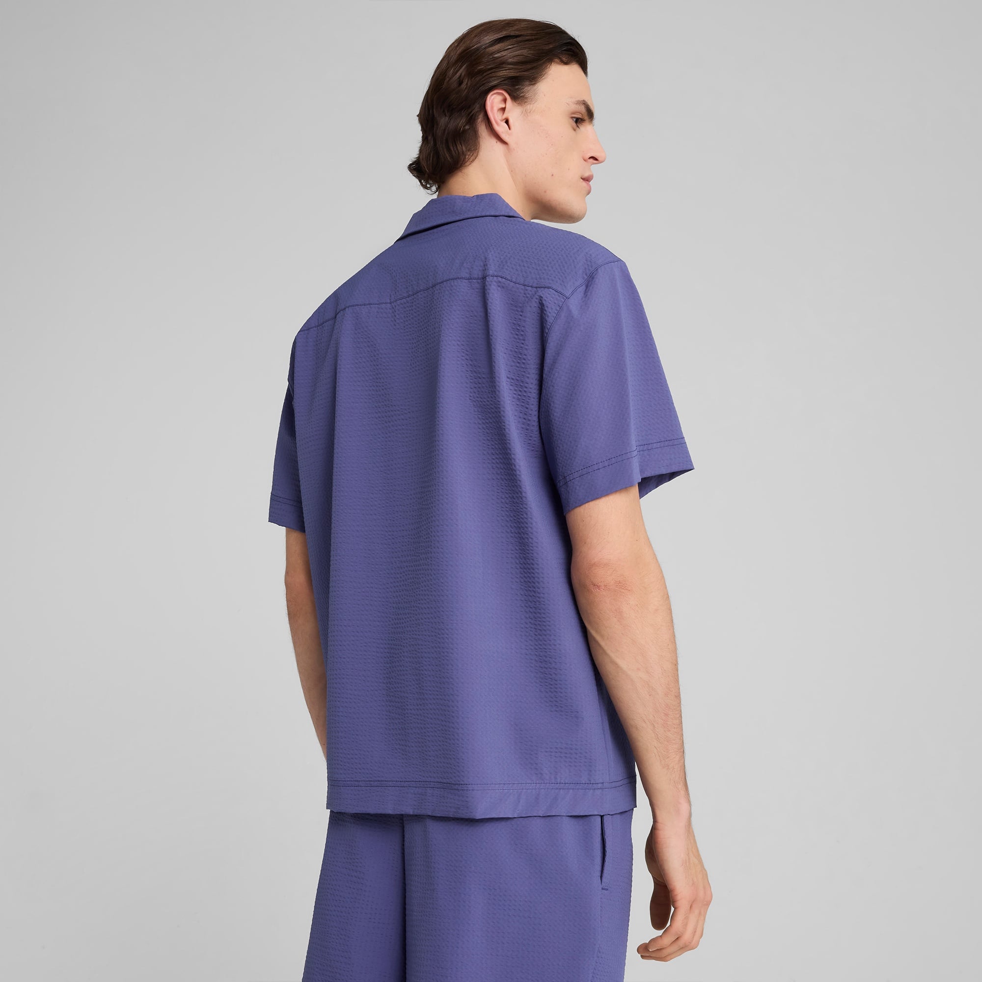 Puma Wardrobe Ess Relaxed Erkek Mavi Gömlek