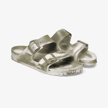  Birkenstock Arizona Eva Erkek Haki Çift Bantlı Plaj Terliği