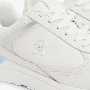  Tommy Hilfiger Deri Logolu Kadın Beyaz Spor Ayakkabı