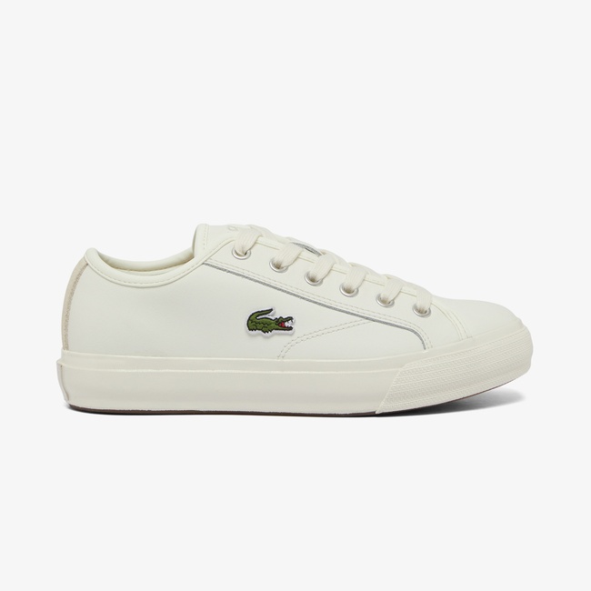  Lacoste Backcourt Kadın Bej Sneaker