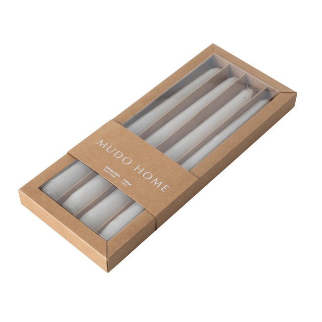  4LÜ ŞAMDAN MUM KREM 25CM