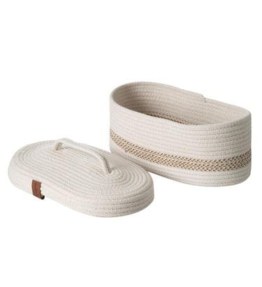  VENUS OVAL DÜZENLEYİCİ SEPET BEJ EKRU 30X13X11