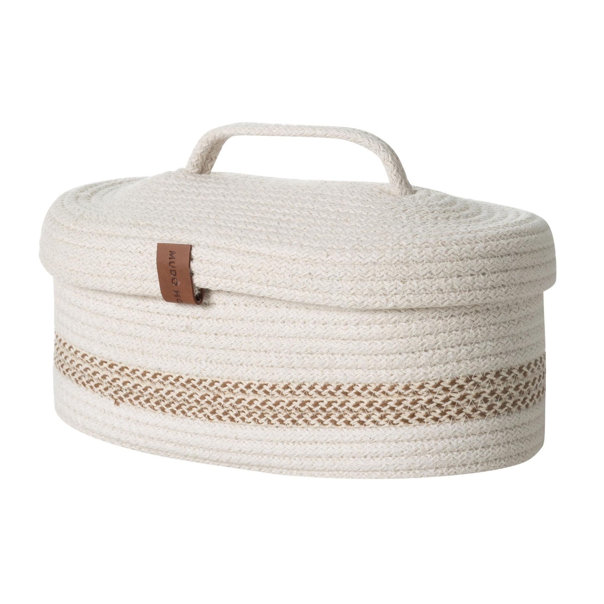 VENUS OVAL DÜZENLEYİCİ SEPET BEJ EKRU 30X13X11