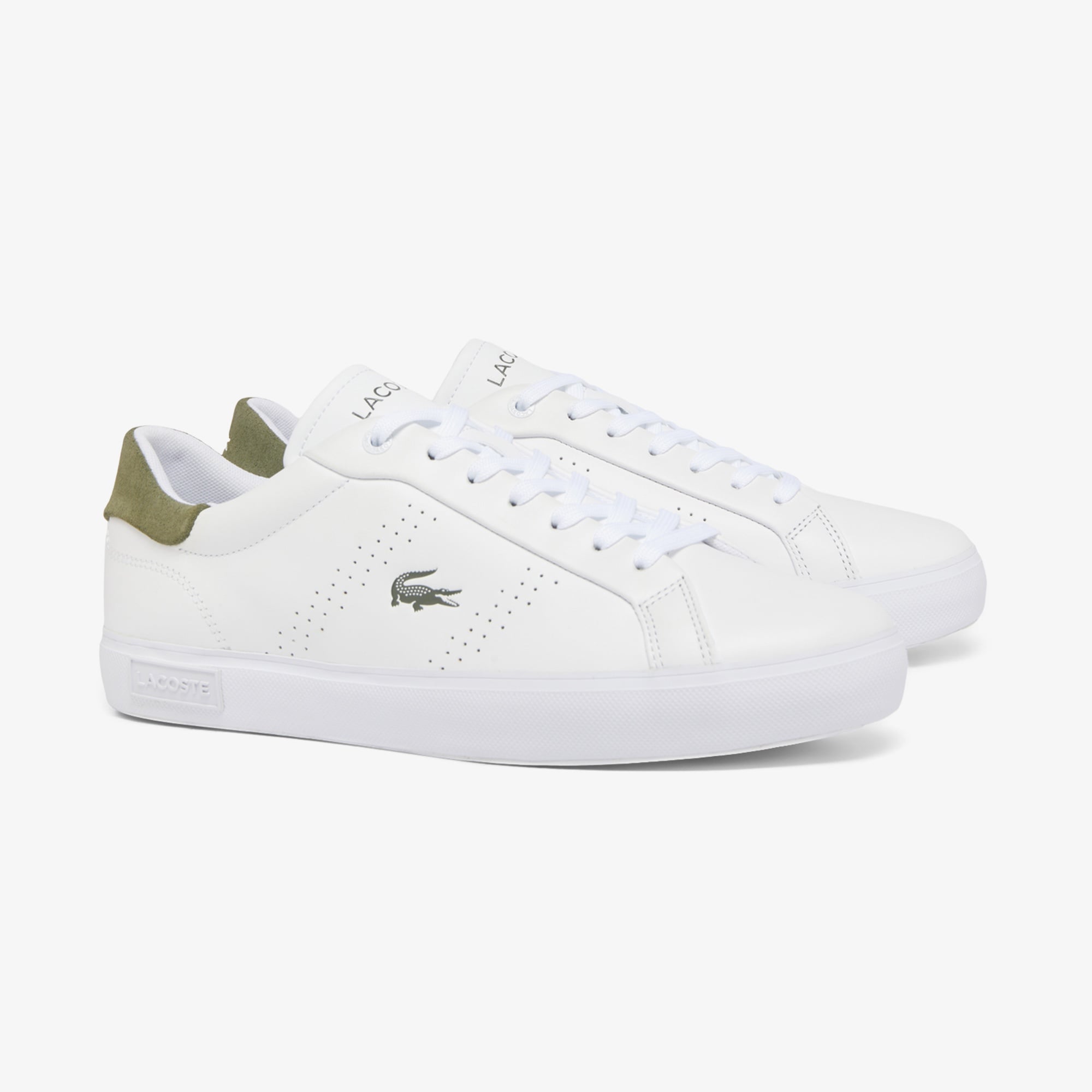 Lacoste Powercourt 2.0 Leather Erkek Beyaz Sneaker