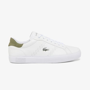  Lacoste Powercourt 2.0 Leather Erkek Beyaz Spor Ayakkabı