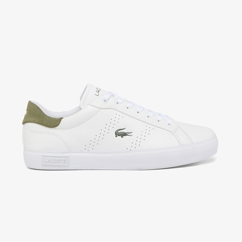  Lacoste Powercourt 2.0 Leather Erkek Beyaz Spor Ayakkabı