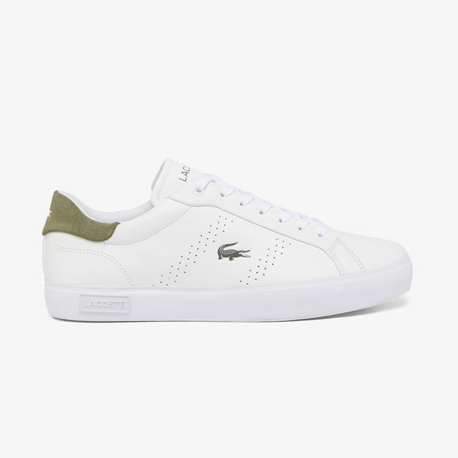  Lacoste Powercourt 2.0 Leather Erkek Beyaz Spor Ayakkabı