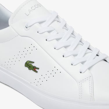  Lacoste Powercourt 2.0 Leather Erkek Beyaz Spor Ayakkabı