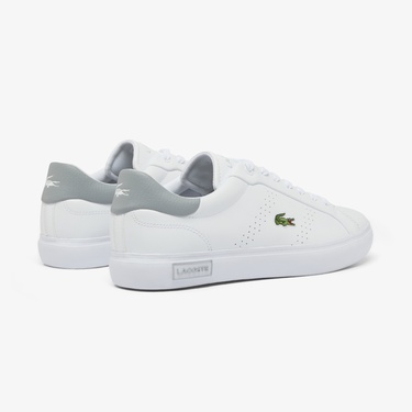  Lacoste Powercourt 2.0 Leather Erkek Beyaz Spor Ayakkabı