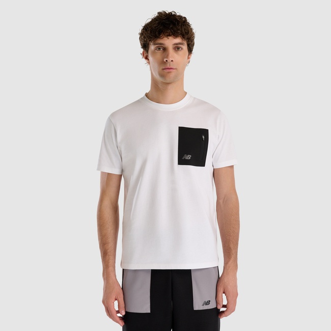  New Balance Erkek Beyaz T-Shirt