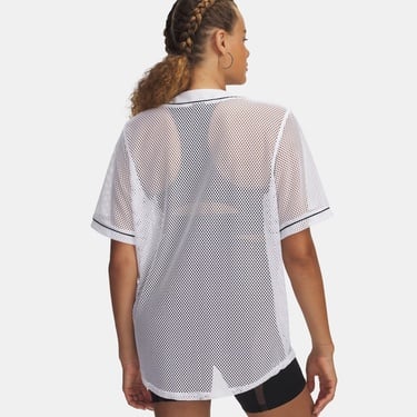  Under Armour Sportstyle Baseball Jersey Kadın Beyaz Gömlek