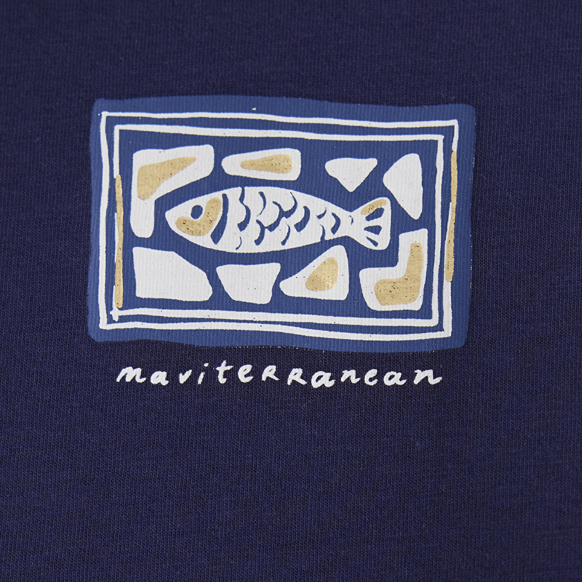 Mavi Nazar Boncuğu Baskılı Lacivert Tişört Regular Fit / Normal Kesim 1613442-70495