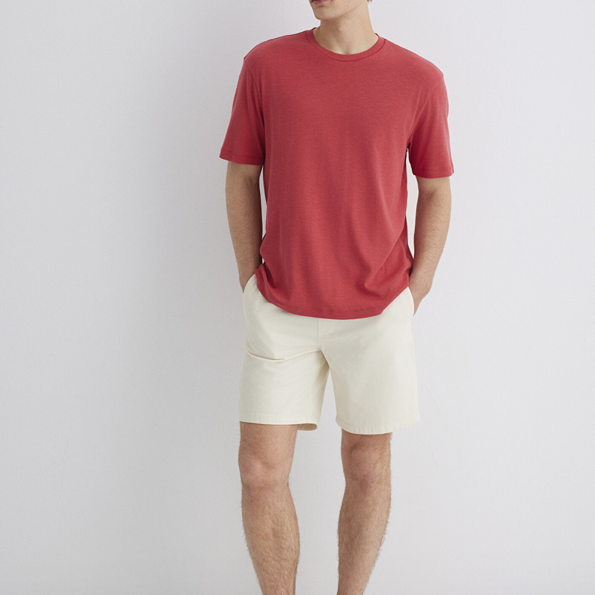 Mavi Kırmızı Basic Tişört Regular Fit / Normal Kesim 0612944-70985