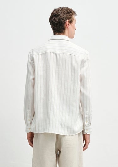  Mavi Bej Tencel TM Lyosel Gömlek Regular Fit / Normal Kesim 0211618-70321