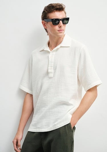  Mavi Ekru Gömlek Regular Fit / Normal Kesim 0211619-70057