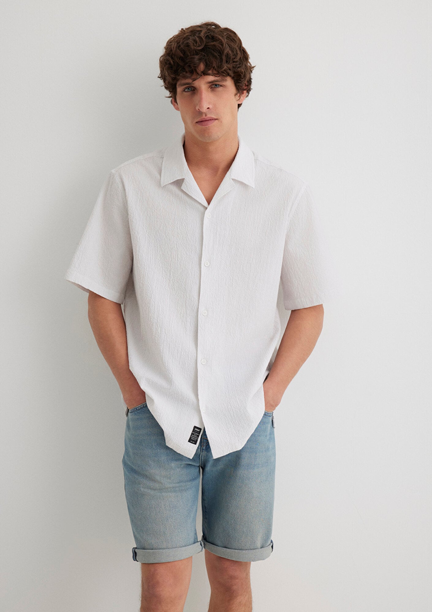  Mavi Çizgili Gri Gömlek Regular Fit / Normal Kesim 0211495-70144