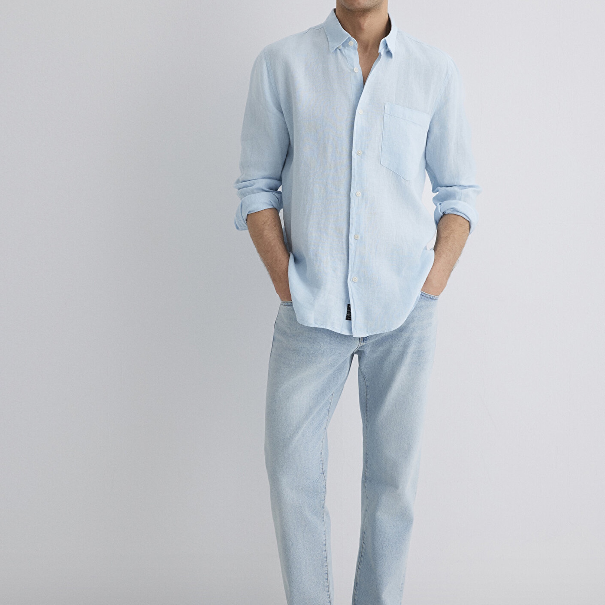 Mavi Mavi Keten Gömlek Regular Fit / Normal Kesim 0211472-70815