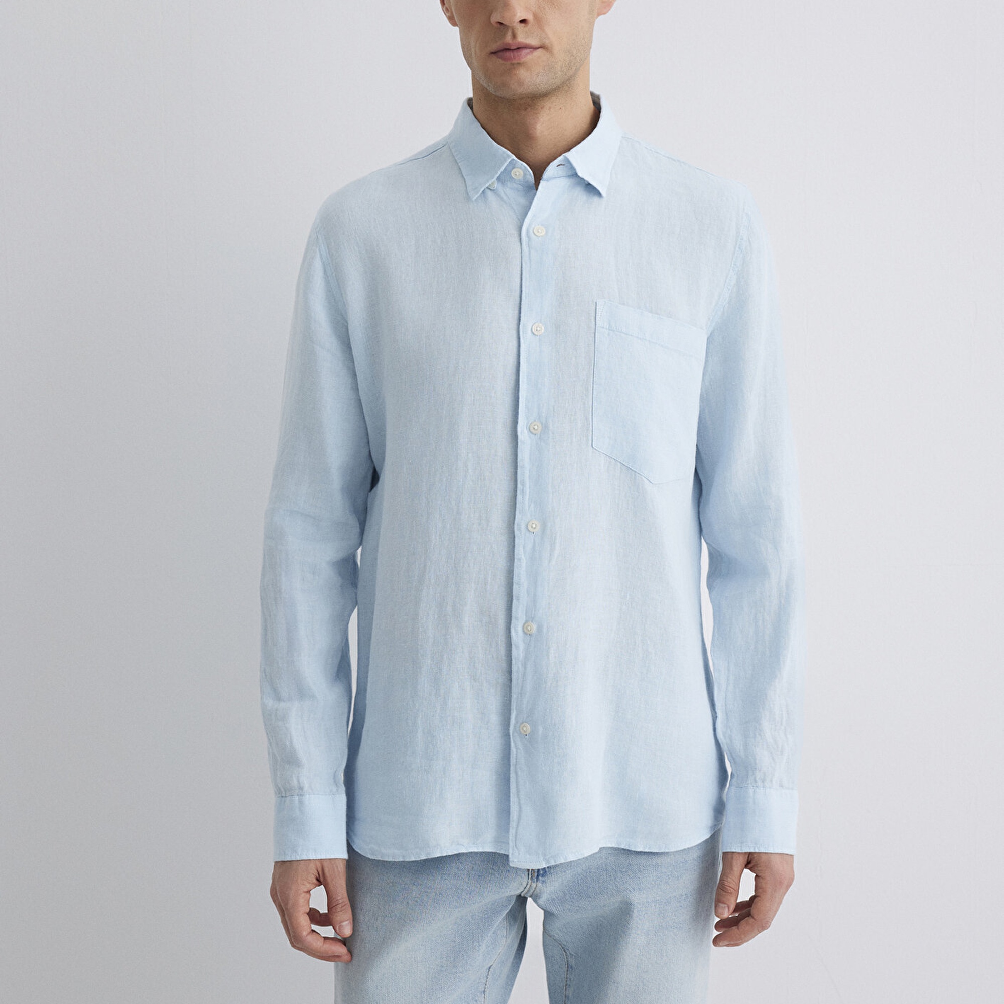 Mavi Mavi Keten Gömlek Regular Fit / Normal Kesim 0211472-70815