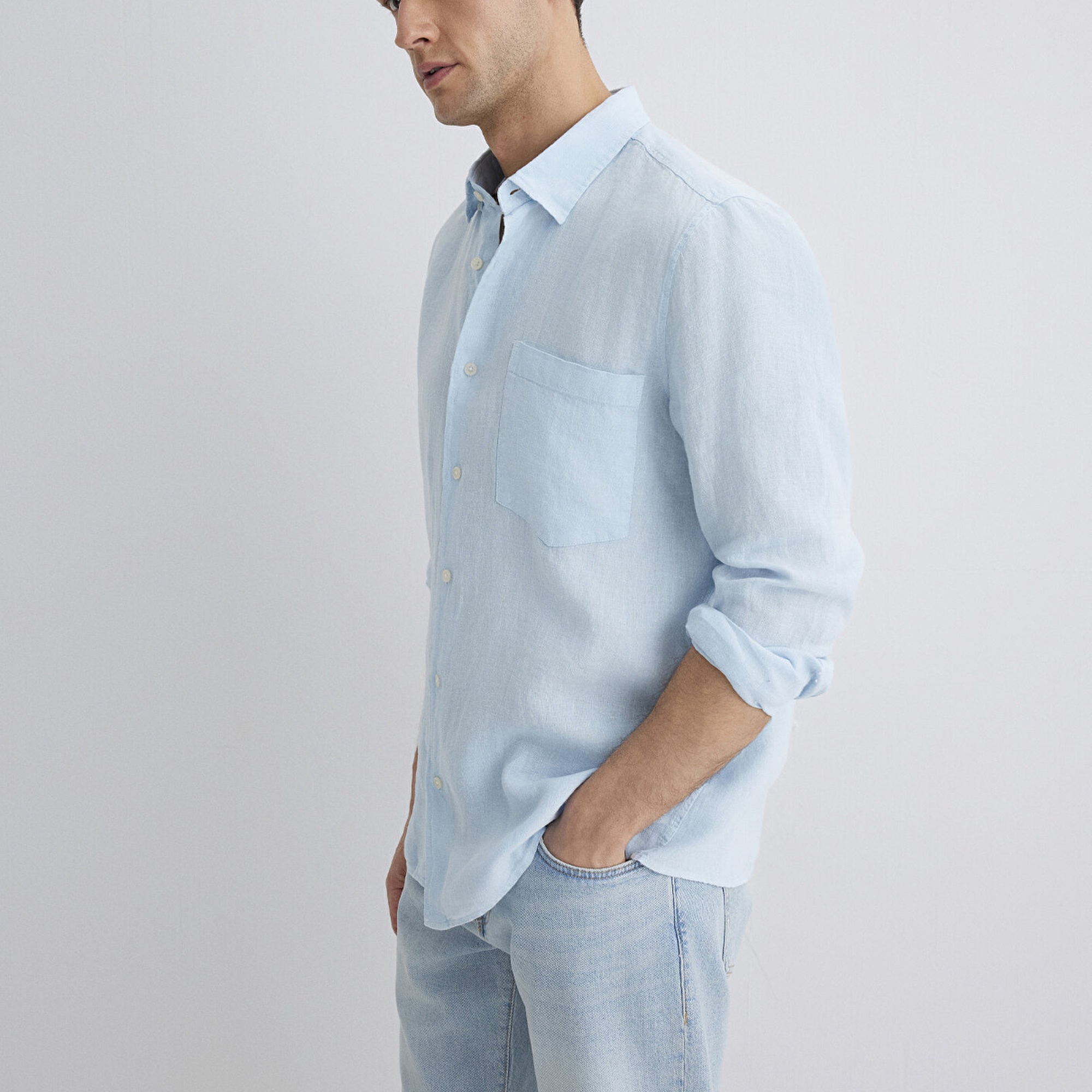 Mavi Mavi Keten Gömlek Regular Fit / Normal Kesim 0211472-70815