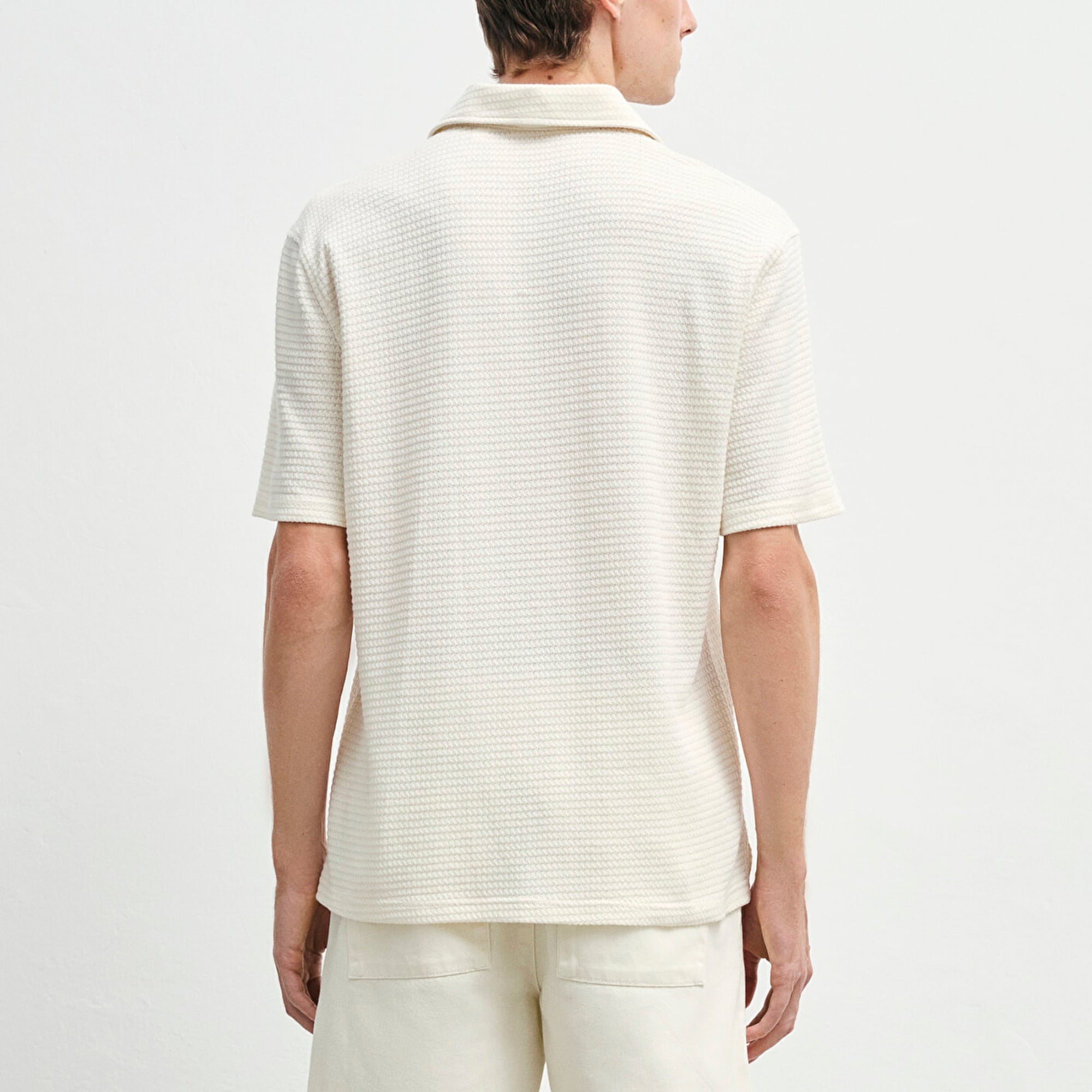 Mavi Dokulu Ekru Gömlek Regular Fit / Normal Kesim 0211596-70058