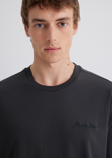  Mavi Mavi Jeans Baskılı Gri Tişört Loose Fit / Bol Rahat Kesim 0612733-70092