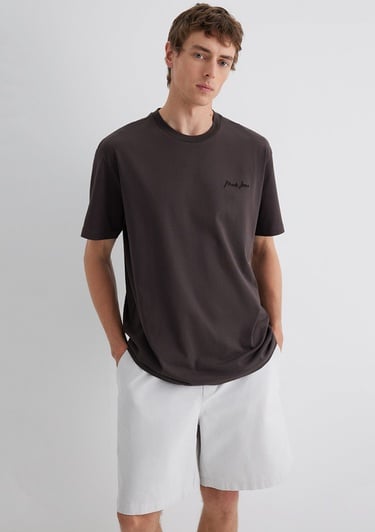  Mavi Mavi Jeans Baskılı Kahverengi Tişört Loose Fit / Bol Rahat Kesim 0612733-70219